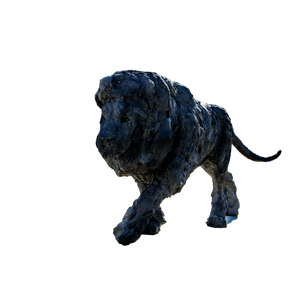 A Statue Of A Lion Is In Front Of Some Steps – cat PNG with transparent background
