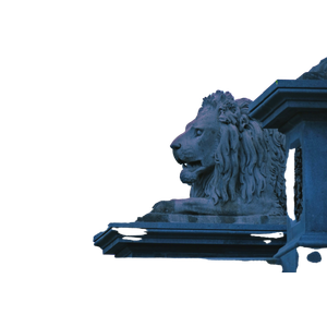 A Statue Of A Lion On Top Of A Building – cat PNG with transparent background