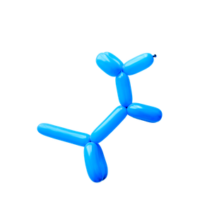 Blue Balloon – cat PNG with transparent background