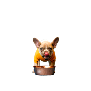 Related cat image: Brown French Bulldog In Blue Bucket