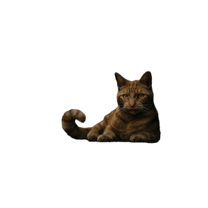Orange Tabby Cat Beside Wall – cat PNG with transparent background